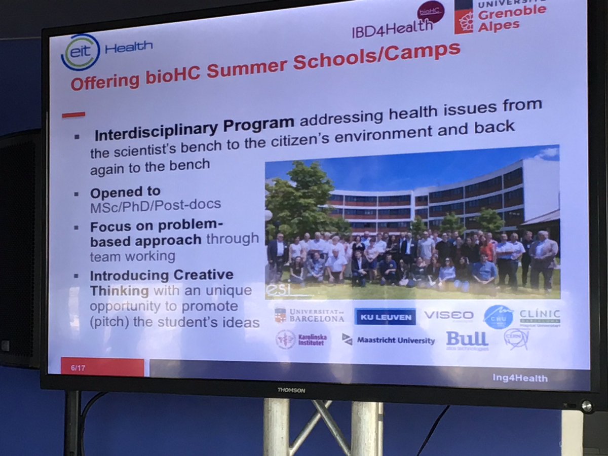 EIThealth_FR's tweet photo. P. Sabatier, @UGrenobleAlpes partenaire @EIThealth_FR , explique aux journalistes programme #BioHealthComputing Summer School #JTN2017 https://t.co/ul0yEZARpD