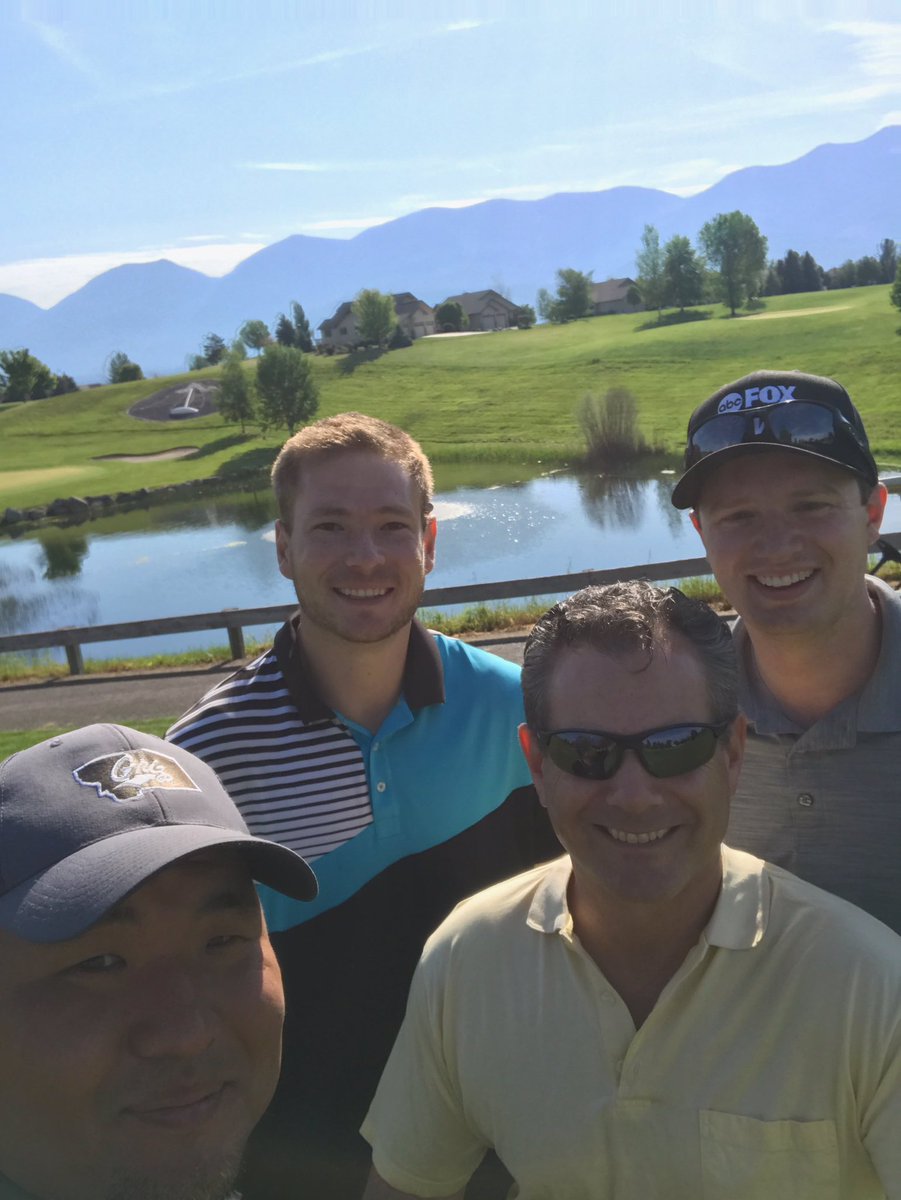 ShaunRainey's tweet image. We are teeing it up at Polson Bay Golf Course today playing the awesome par 3 4th hole!