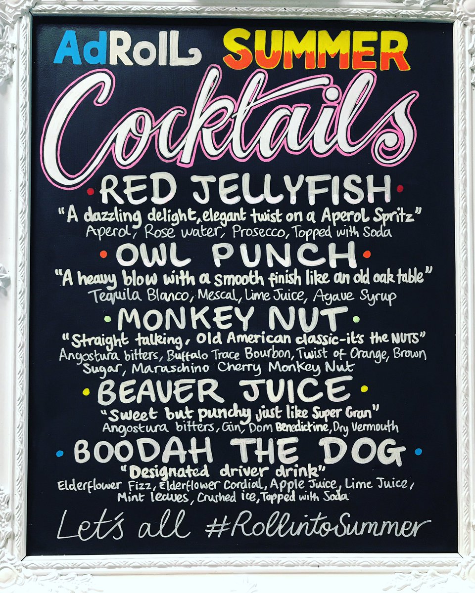AdRoll's tweet image. Almost time to #rollintosummer. Which spirit animal cocktail will you choose? See you soon London!
