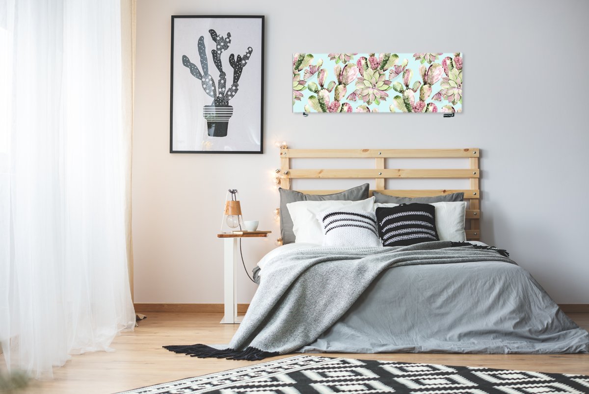HOTHOTRadiators's tweet photo. In love with desert inspired interiors? We are :) Cactuses, wood furniture, green and light pink - our  own Hothot interior #Interior #Inspo https://t.co/OEJuo6xTWi