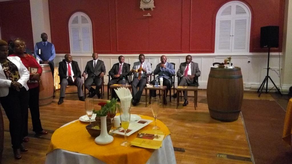 Former Prime Minister, Hon. Raila Odinga at the former vice president, Hon. Moody Awori's book signing at the Nairobi Club. #RidingOnATiger