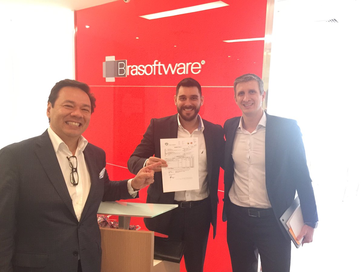 ken_mccray007's tweet photo. The BraSoftware Team highlighting their first purchase orders for the McAfee MSP Solution!! Go Team!!! #mcafee #CyberSecurity #BraSoftware https://t.co/b0YmOU9P6O
