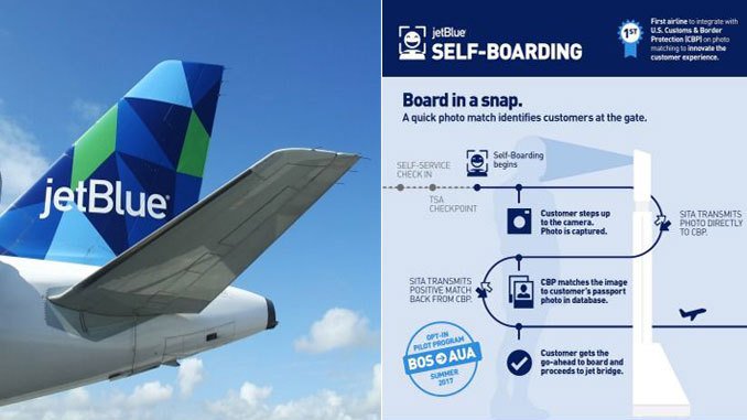 JetBlue to trial self-boarding using facial recognition. No passport check should speed… passengerselfservice.com/2017/05/jetblu…