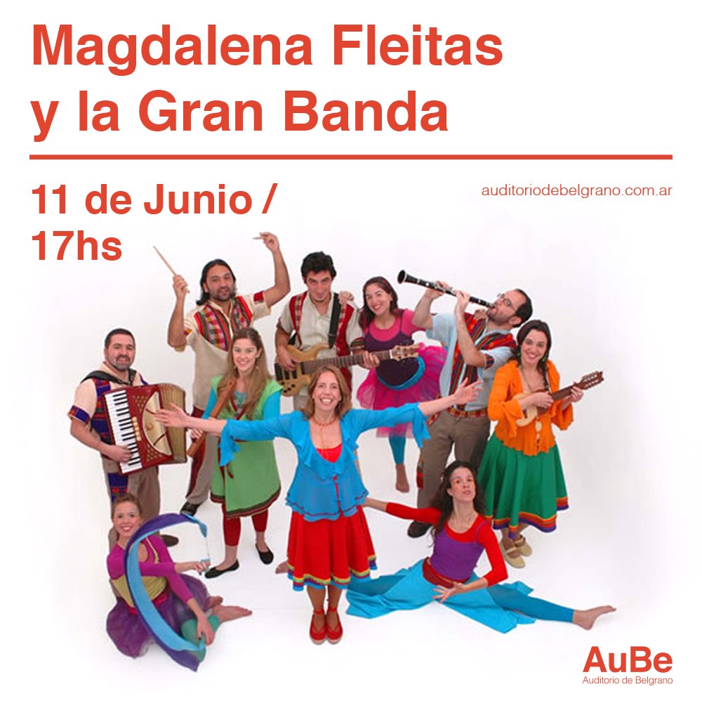 ¿Querés pasar un momento genial con tus hijos? ¡Vengan a ver a <a href="/Magda_Fleitas/">Magdalena Fleitas</a> el 11 de junio!
Entradas por <a href="/Plateanet/">Plateanet</a> y boletería.
