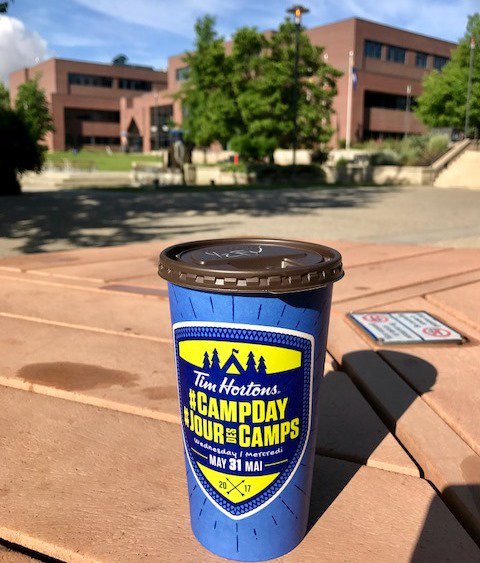 Hey everybody! It's #campday at Tim Hortons 🎉 Help get a less fortunate kid to camp 🇨🇦