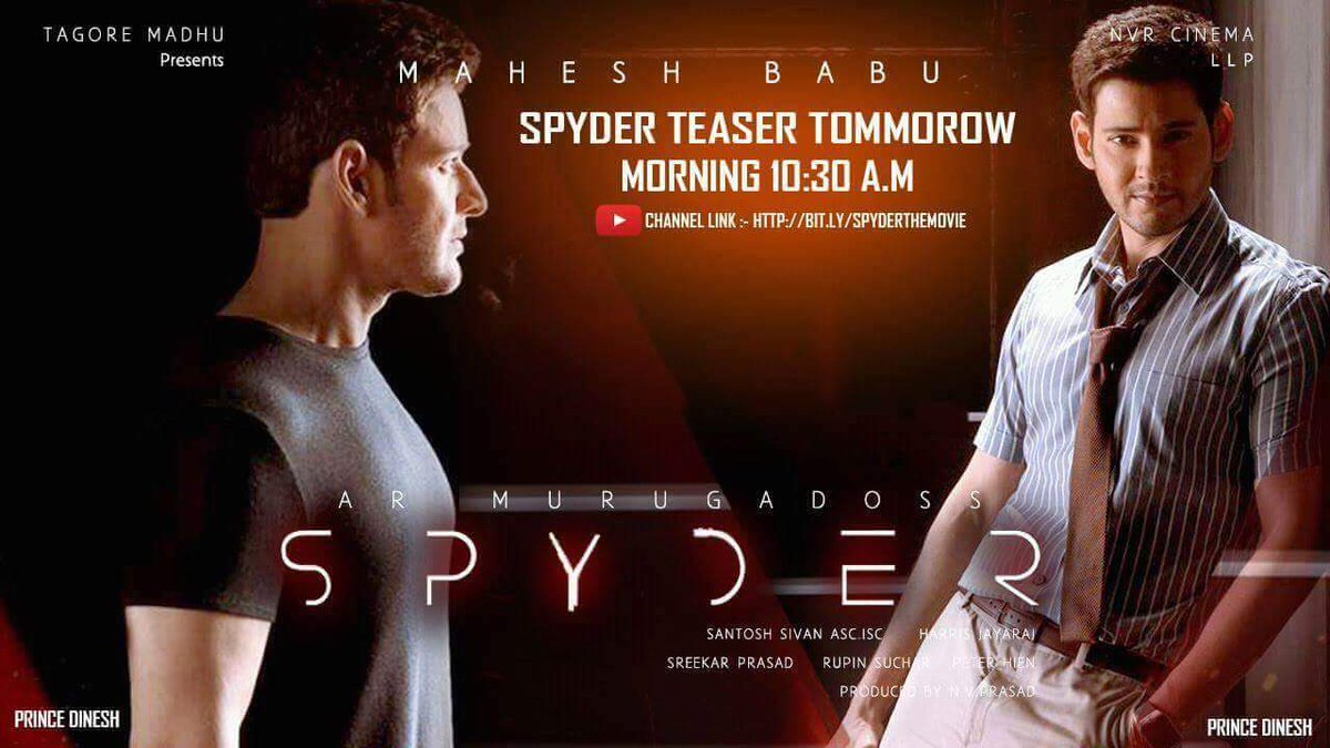 KaliPrasad99's tweet image. #SpyderTeaserArrivingTomorrow