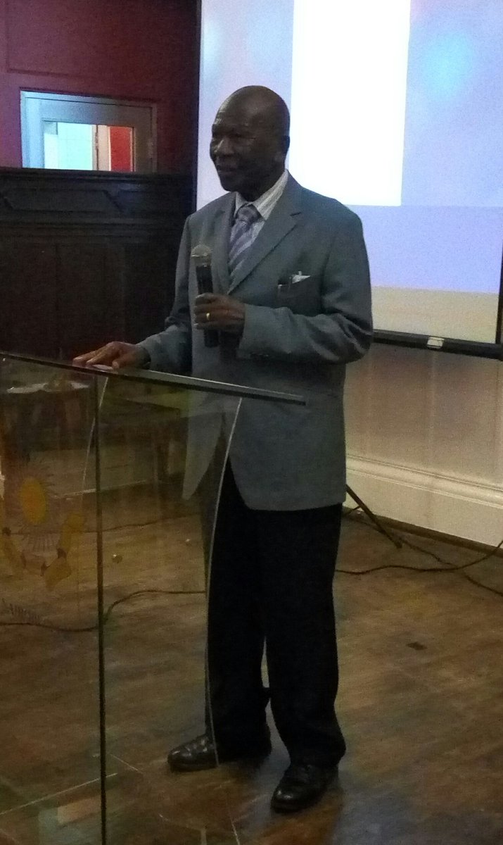 Former vice president, Hon. Moody Awori making his remarks at his book signing at the Nairobi Club. #RidingOnATiger #booksigning