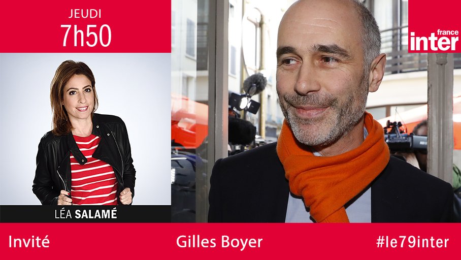 #Législatives2017 : @GillesBoyer est à 7h50 l'invité de @LeaSalame bit.ly/7h50_Boyer #le79Inter