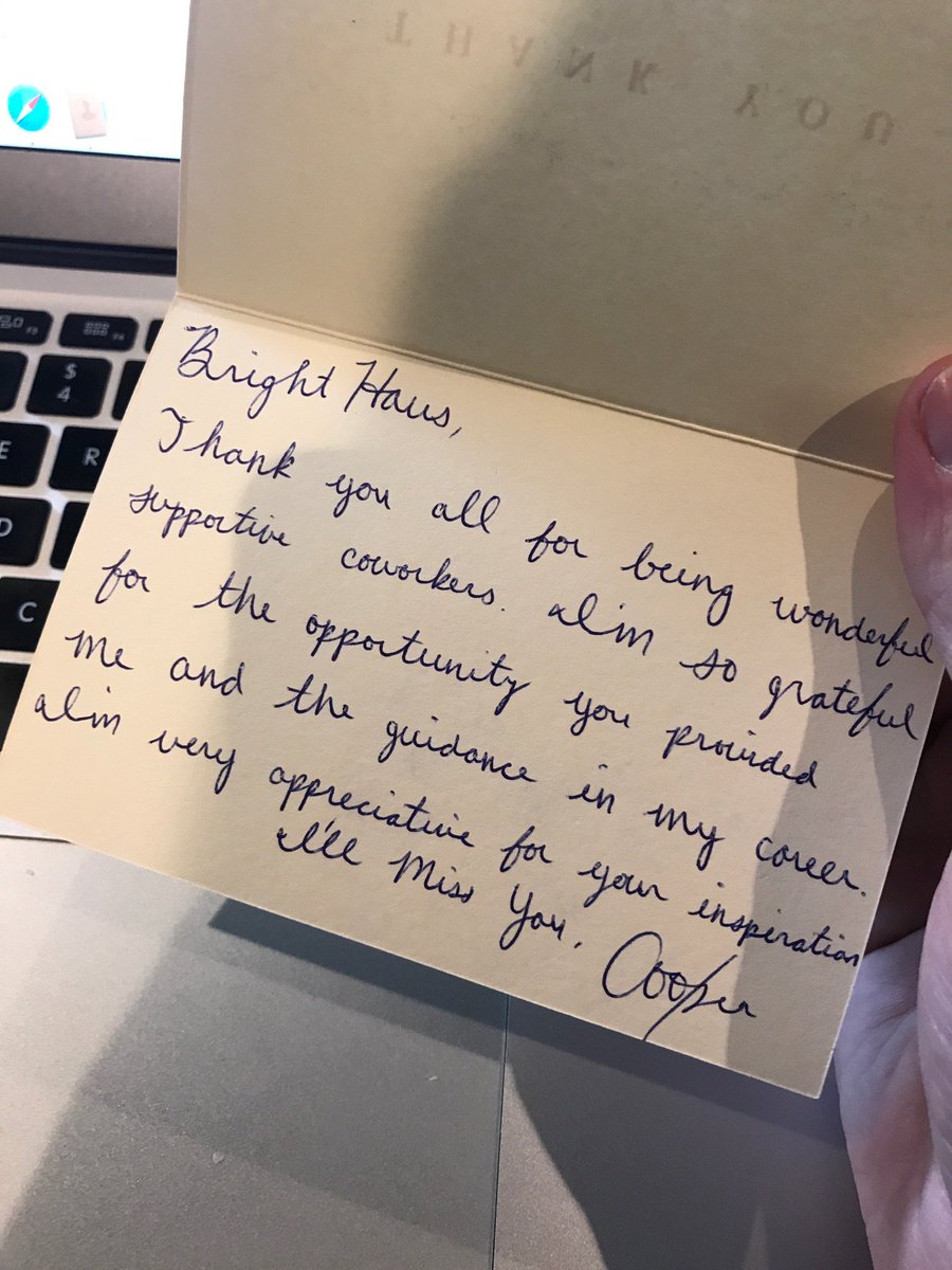 BrightHausGroup's tweet photo. We're sad to see our coworker and friend go, you will be missed, Cooper. Thank you for all your hard work and we wish you the best! https://t.co/mp3AaMTF9z