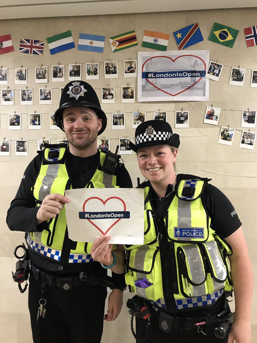 Our lovely BTP Officers #LondonIsOpen #999family <a href="/Oval_station/">Oval Tube Station</a> <a href="/ThoughtsOfAngel/">Thoughts Of Angel</a> @TCRStation <a href="/TFFLA1/">TFFLA</a> <a href="/BTP/">British Transport Police</a> @BTPDiversity <a href="/TfL/">TfL</a> <a href="/RussellSquare_/">Russell Square</a>