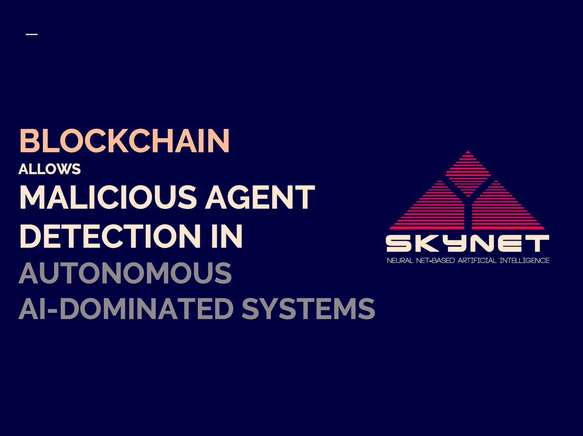 BICALabs's tweet photo. #Blockchain allows malicious agent detection in #autonomous #AI-dominated systems
https://t.co/cN8HLazSo2

#CyberSecurity #Skynet #IoT #IoE https://t.co/Kz98yhbJ0y