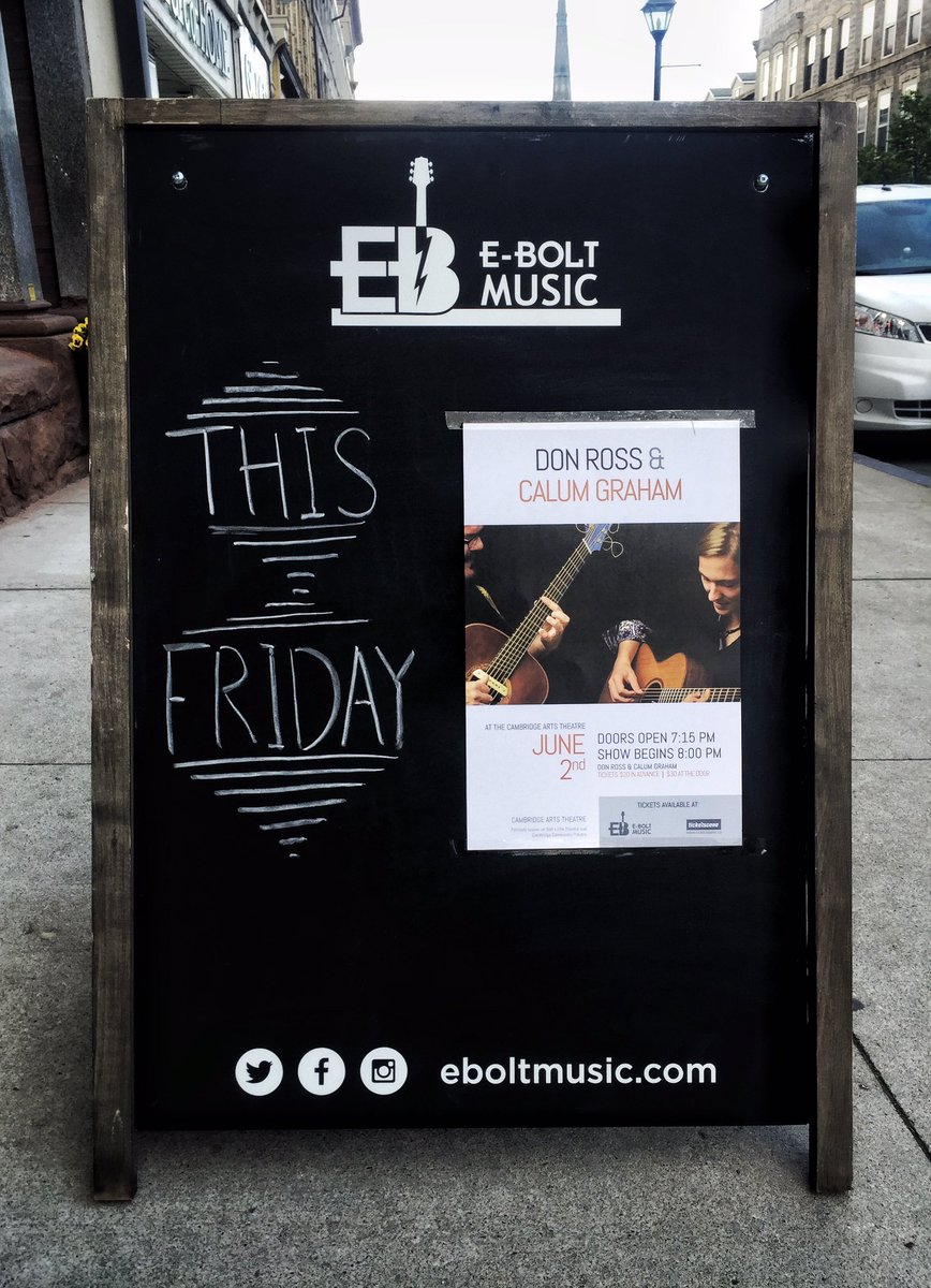 EBoltMusic's tweet photo. Coming up quick!!   Two world famous guitarists right here in Cambridge!   Tickets available in studio, at TicketScene.ca, or at the door! https://t.co/CNwAKZ1z9I