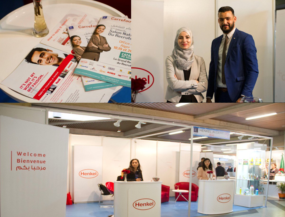 #HenkelAlgeria @ the 11th edition of the #NationalJobFair "Carrefour De l'Emploi" meeting #besttalents and share #bestpractices of #HR! :-)