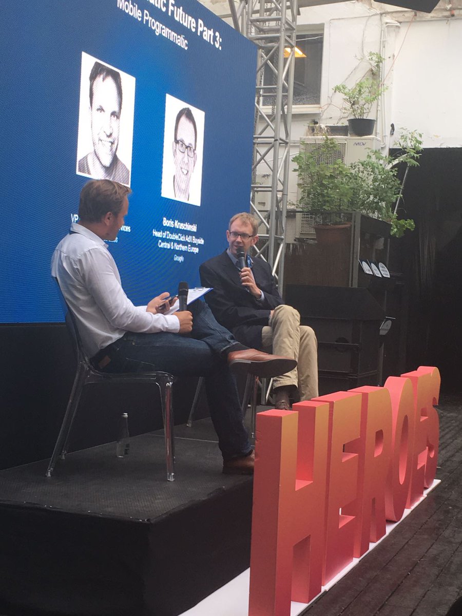 sociomantic_PL's tweet photo. Mobile programmatic fireside chat with Boris Kruchinsky and Lothar Krauze. #dmh2017 #GetSuperPowered https://t.co/r00H0Xdeib