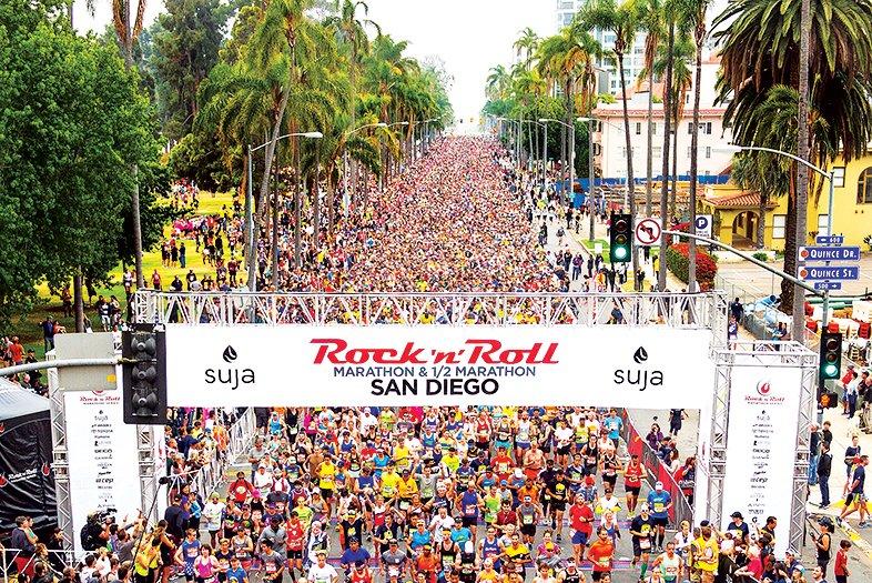 SanDiegoMag's tweet photo. It's that time of the year! 30,000 people will run the 20th annual @RunRocknRoll marathon &amp; 1/2 marathon. https://t.co/0i8VfJlt12 #RnRSD https://t.co/WgubSd5T5H