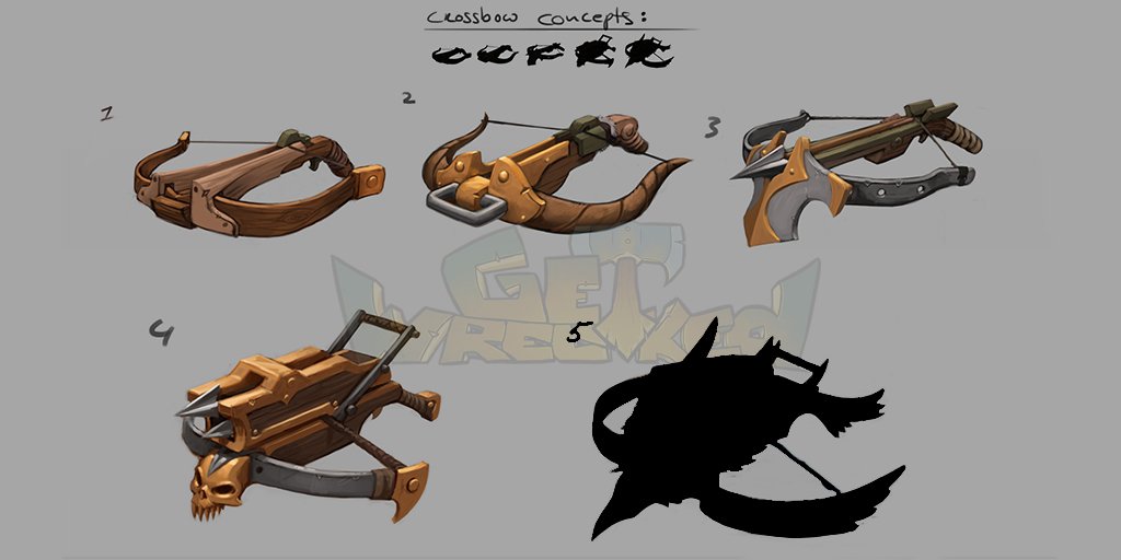 Crossbow Concept Art, Tier 4! #indiegame #indiedev #mobilegames