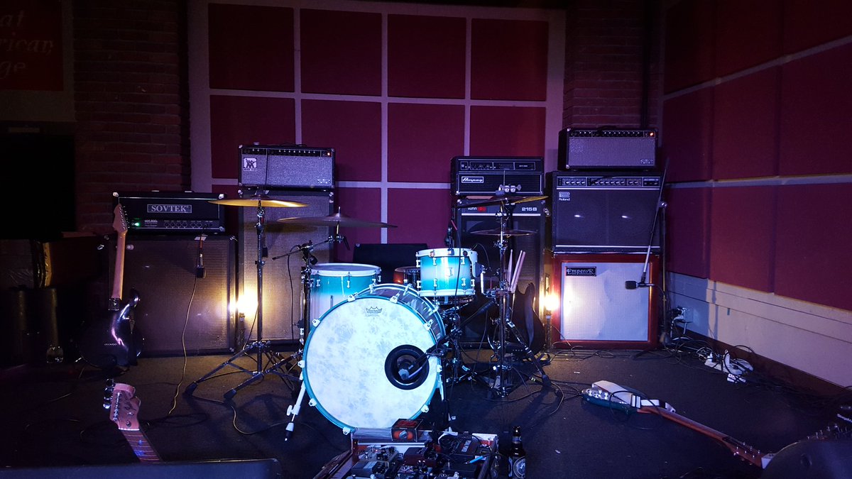 Here's an old pic of our gear btw. #emperorcabs @DarkHorseDrums #sovtek #sunn
