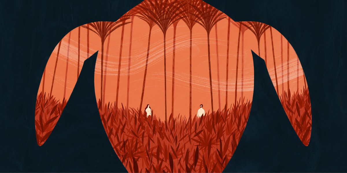 HumanAfterAll's tweet photo. Atmospheric #illustration by Anja Sušanj for @delveweekly's film of the week: #TheRedTurtle. See it in full at https://t.co/ZEiXaSOsBh https://t.co/yQNEbNGw11
