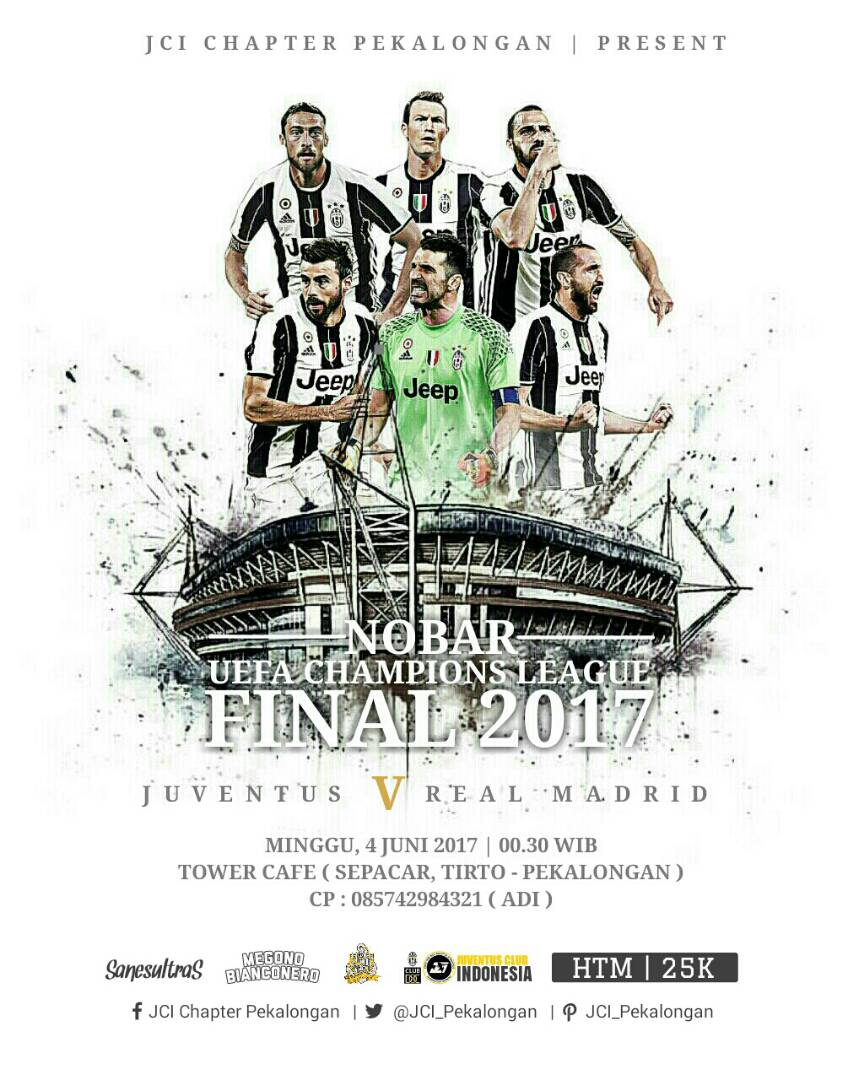#NobarFinalUCL | Juventus vs Real Madrid | cc <a href="/disini_pkl/">Disini Pekalongan</a>