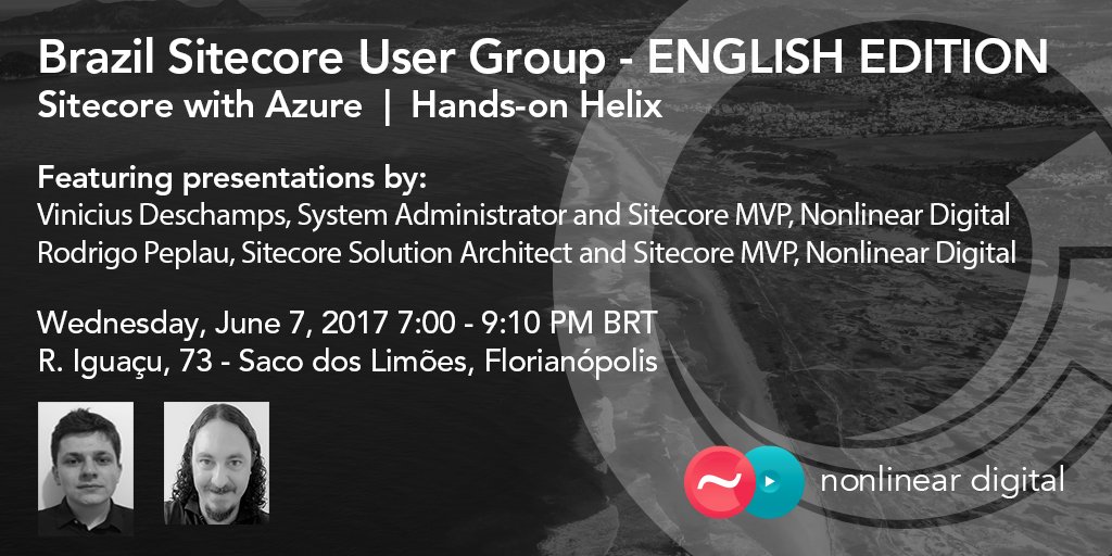 Join us for our upcoming #Sitecore User Group! Sign up now: buff.ly/2quUl73 #SUGBR