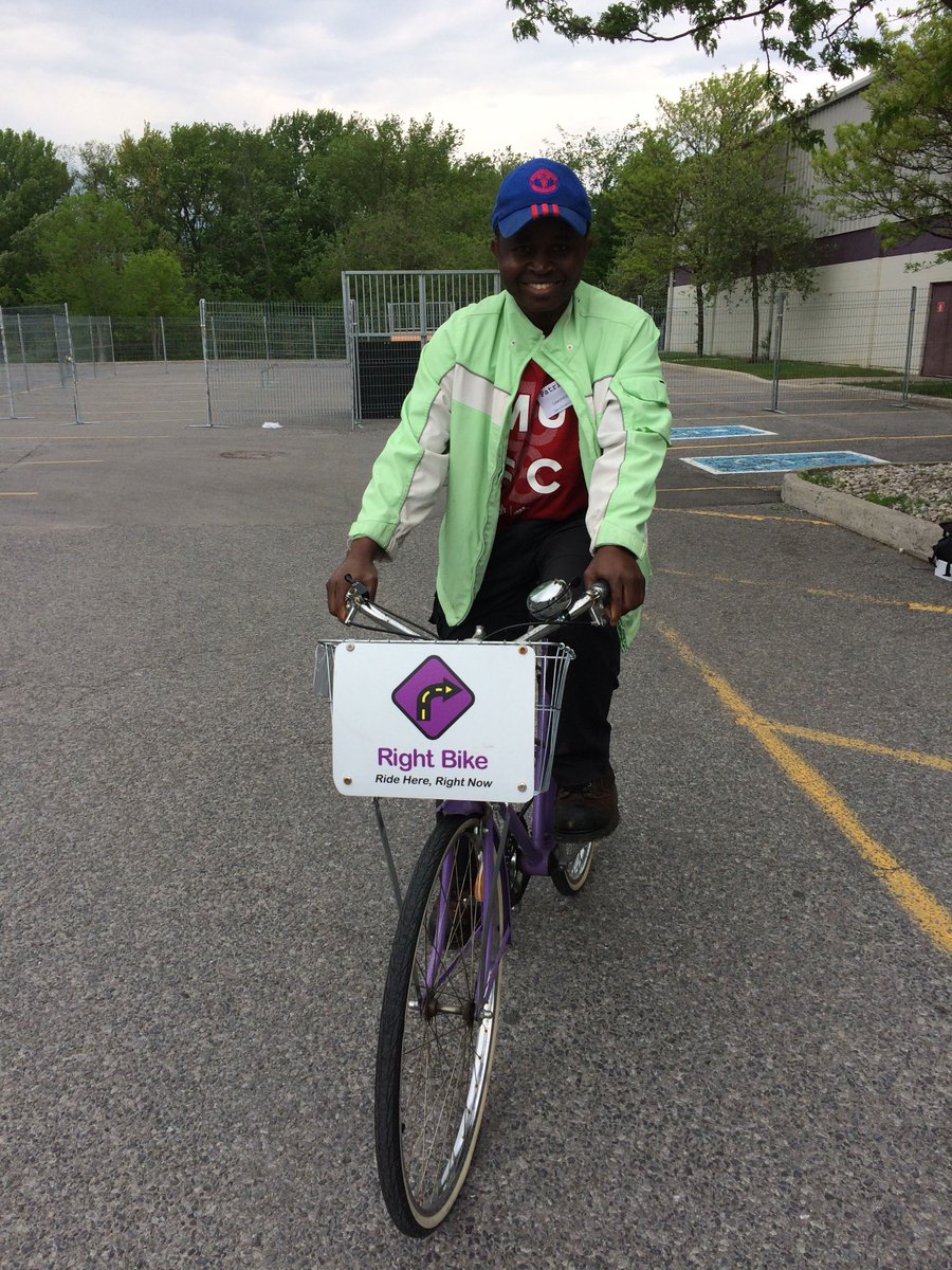 EnviroCentre's tweet photo. Check out Patrick from Smiths Falls on a @RightBikeOttawa bike! If you're at #eoats2017, make sure you say hi to us :) https://t.co/pvL2pxP7yA