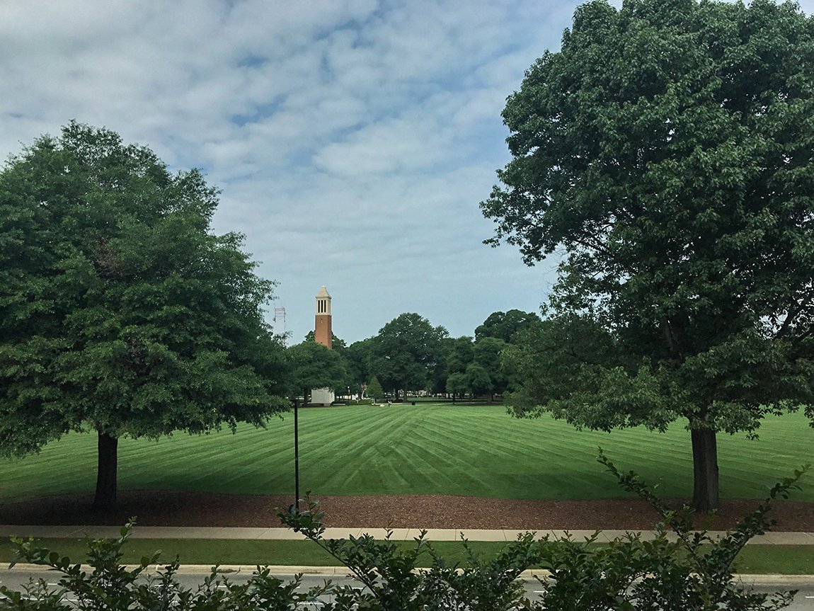 UofAlabama's tweet photo. This week? Rain, rain and more rain. #TodayAtUA, we're glad to have a little break! https://t.co/2Li6F2rStJ