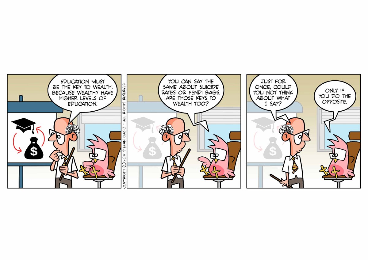 NonMeek's tweet image. .@nntaleb The 2. and final strip on the topic of &quot;misattributed causality&quot; ... still inspired by #Antifragile &amp;amp; #FooledByRandomness