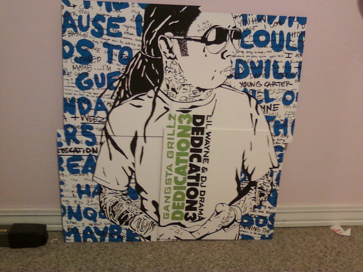 Apollo_Art1's tweet photo. #apolloart #lilwayne #acyrlic #fourpanel #art #throwback https://t.co/LYZ4MVphX3