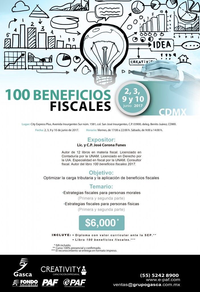ACTUALIZANDOM's tweet photo. Los esperamos en el curso “100 Beneficios Fiscales” https://t.co/gdsFvhal08 #CDMXa #fb #cptwitter https://t.co/ScedzPLUxQ