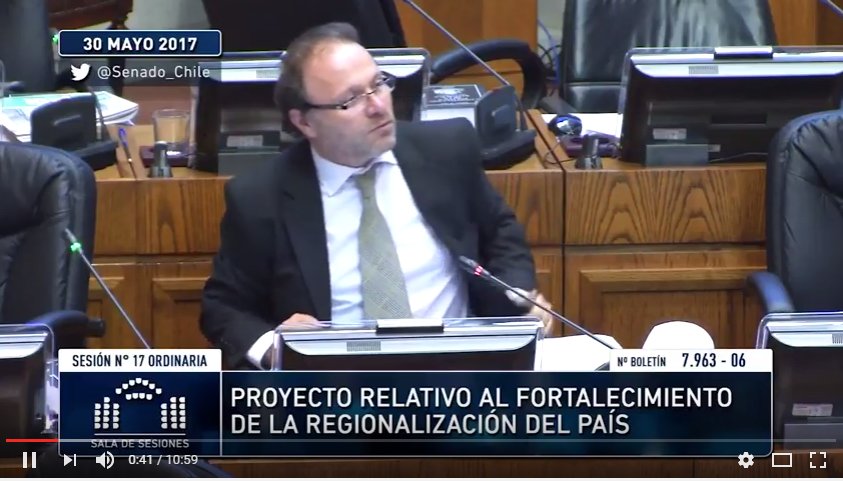 [VIDEO] Intervención completa de <a href="/adeurresti/">Alfonso De Urresti</a> llamando a mejorar Proyecto de Fortalecimiento de la Regionalización. youtu.be/xBbFIFQDIZg