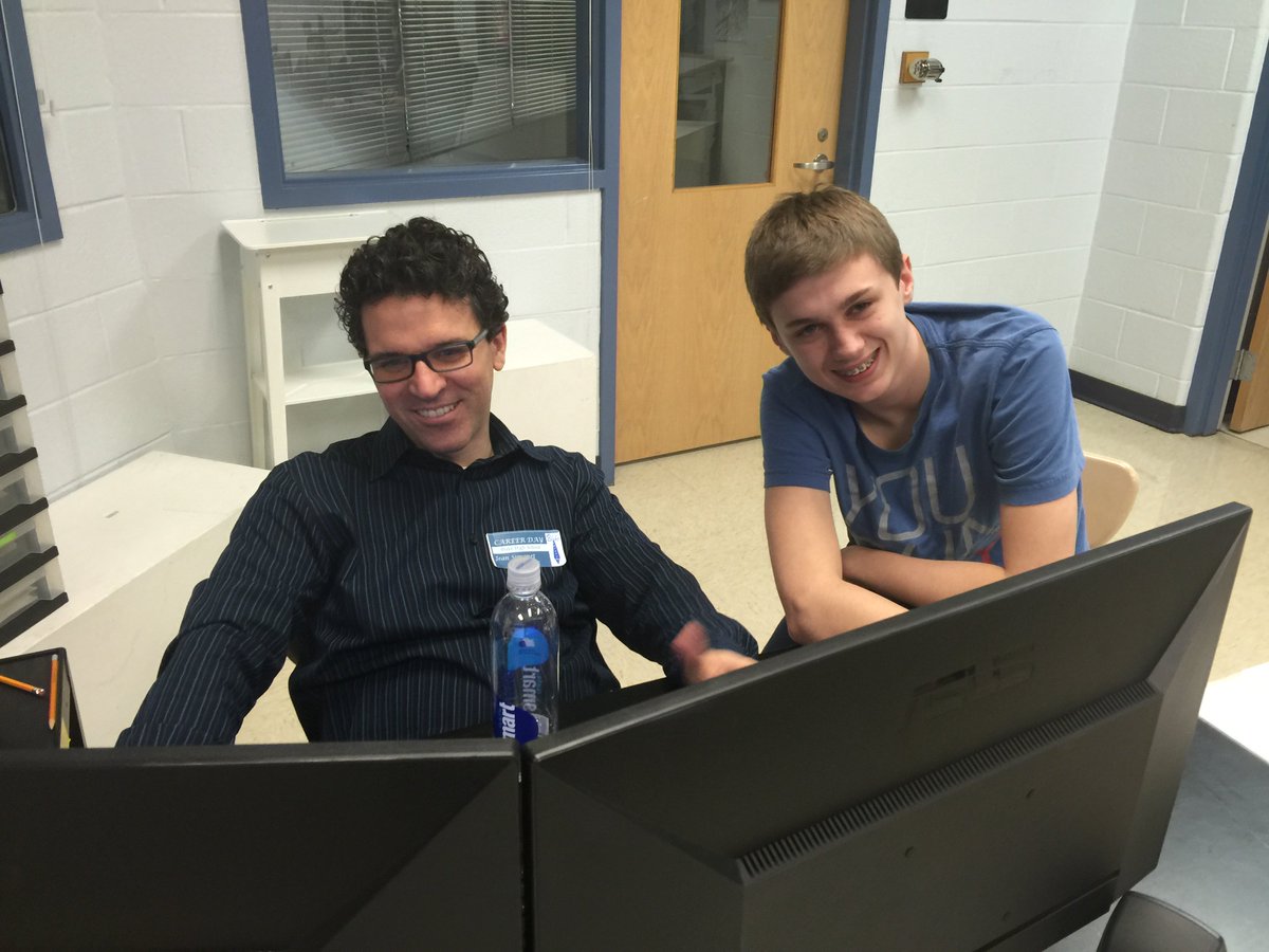 MCPSGameLab's tweet image. BIG THANKS to @jean_simonet for sharing your expertise in AI and game programming with our Game Development Students #MCPS #BlakeHSignature