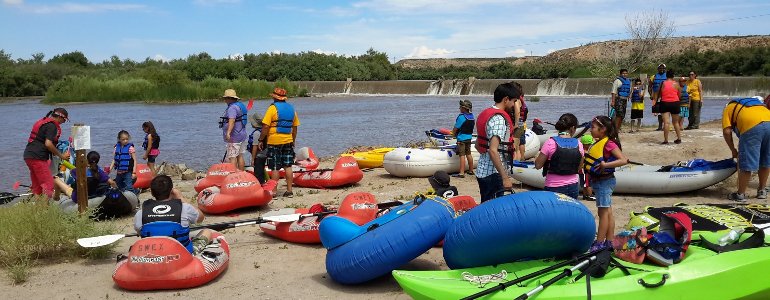 NuestraTierraNM's tweet photo. Taking over 15 youth from the LC Juvenile Community Corrections program rafting on the Rio Bravo this morning! Vamonos! #NuestroRio https://t.co/9IoCrujKh2