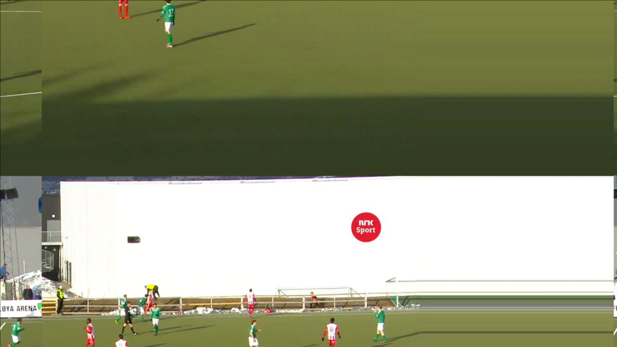Kan dere gjøre noe med sendingen i kampen Fløya - Tromsø @NRK_Sport ? Den ser nemlig slik ut hos meg. Ikke prob med andre kamper