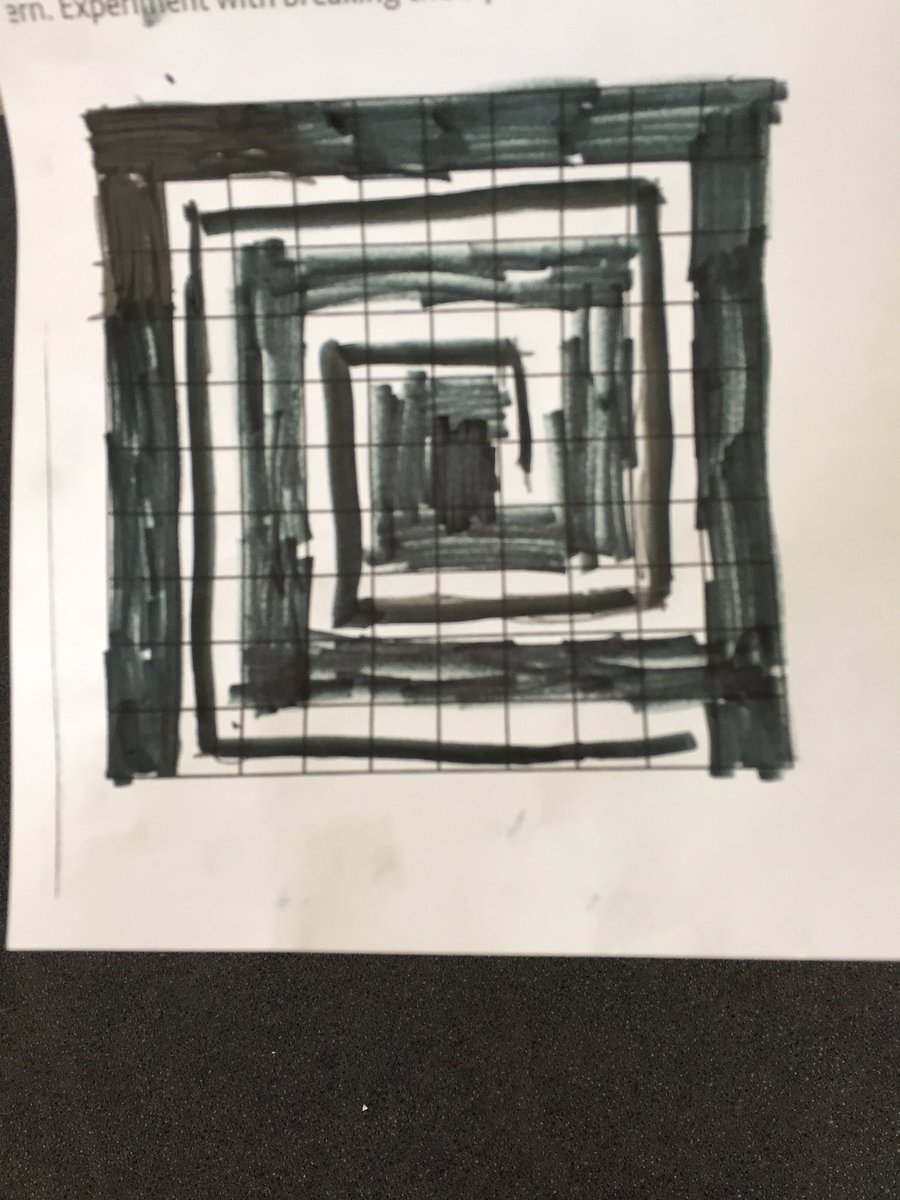 MrsStambolich's tweet photo. #rm131 working on optical illusion designs. How do you see it? What math thinking is emerging? #YRDSBmath @joboaler @lakewilcoxps https://t.co/j6BYcQBo4r