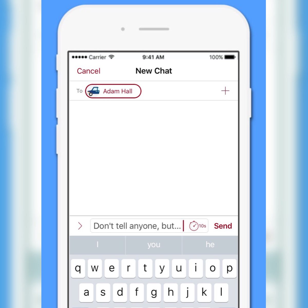MySudoApp's tweet photo. Want to put a viewing time limit on a picture, video, or message to another #SudoApp user? ๐
Tap the > next to the message field then tapโฑ https://t.co/M9TGIB5t7o