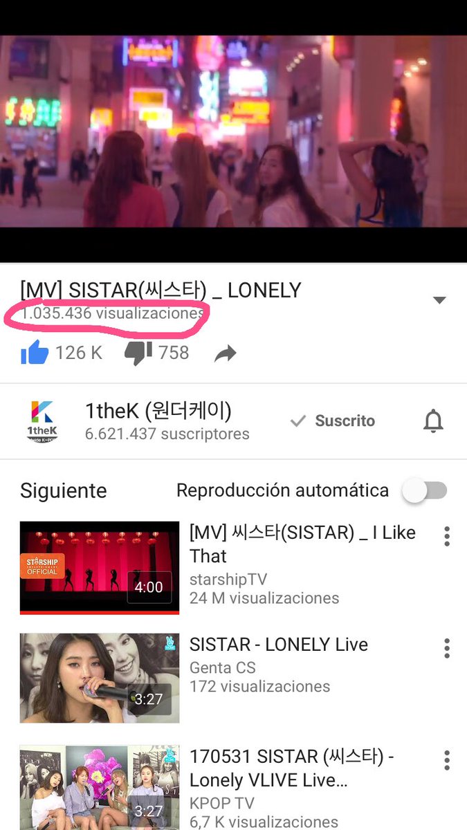 borathebest's tweet photo. YAAAASSSSSS LONELY 1M views in 1theK‼️‼️IM SOO PROUD😭❤️❤️❤️👏🏻@sistarsistar #ThankYouSistar #BESTsistar #Lonely #씨스타 #SISTAR https://t.co/tc8VtlGTcy
