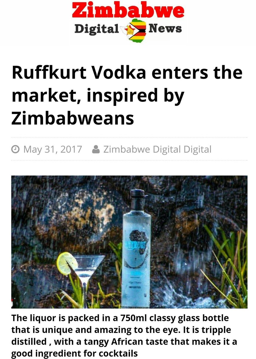 It is you Zimbabweans who give us the power and strength to contiue doing great! #GetThatRuffkurtVodkaBottle