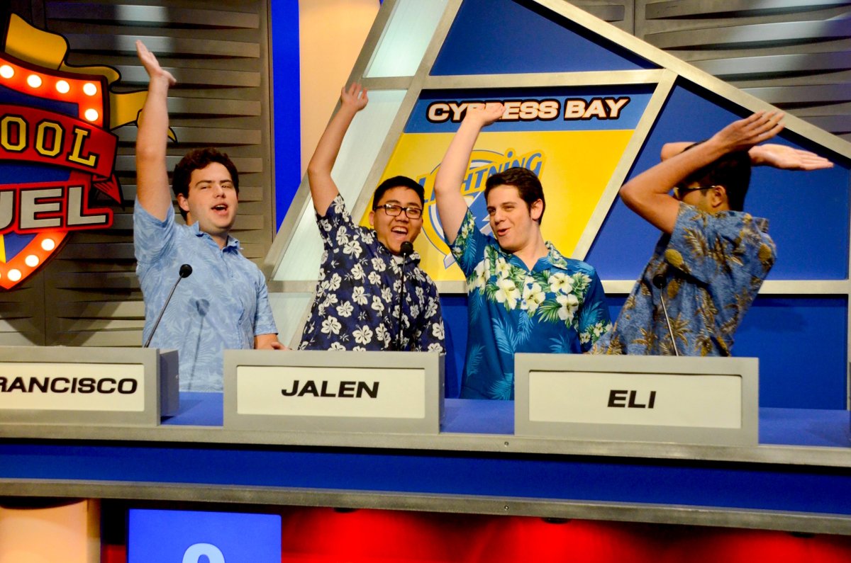 SchoolDuel's tweet photo. #CypressBay is in the finals of #SchoolDuel! Watch them play #SuncoastHigh this Thurs At 7pm on @BECONTV ! #WhoTakesTheTrophy
@CBHS_Spirit https://t.co/7NzrqsGCXn