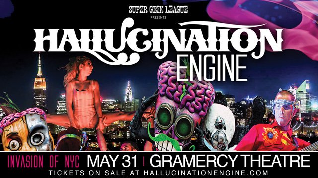 GramercyTheatre's tweet photo. TONIGHT -- SuperGeekLeague’s #HallucinationEngine! Doors:  7PM, Show: 8PM. Info &amp; Tickets: https://t.co/Xgn0glgzgh https://t.co/hk2dOa2pfv