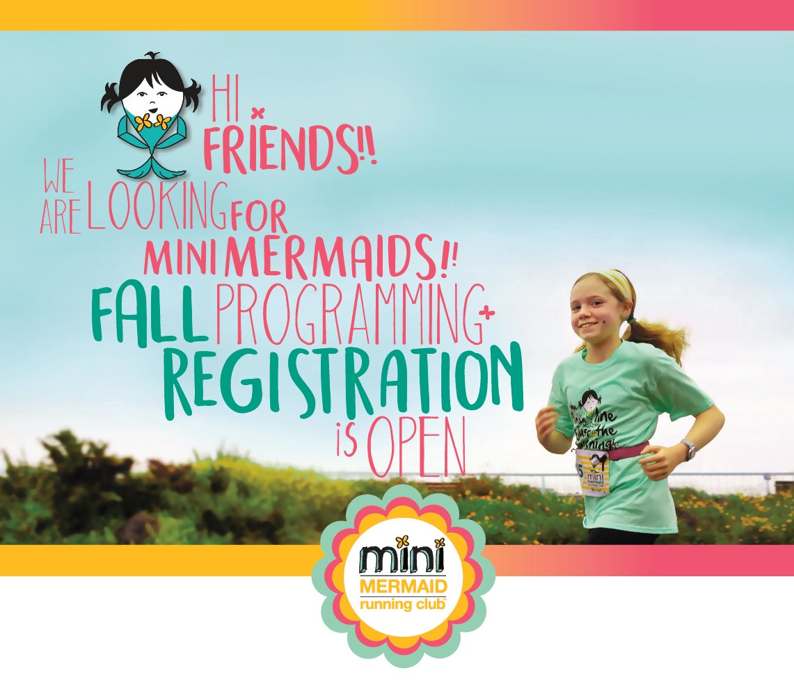 Fall 2017 program registration is open! Email info@minimermaidrunningclub.org to start a Mini Mermaids chapter at your school! #minimermaids