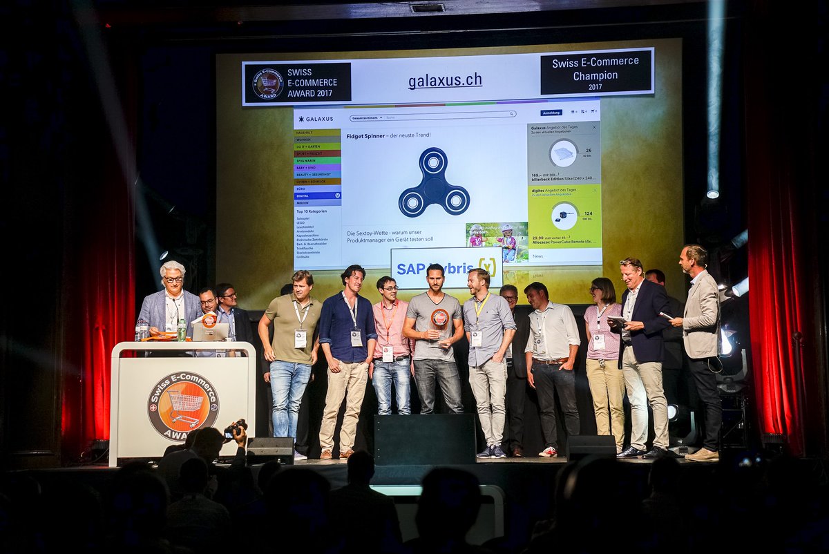 SCORE_swiss's tweet photo. Wow, richtig abgeräumt hat @Galaxus_de und wird gleich noch E-Commerce Champion. Lasst die Korken knallen! #EComZH https://t.co/9jOfYgHM8O