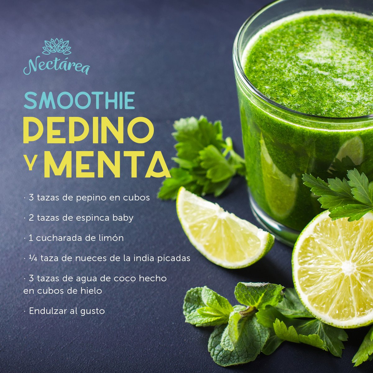 NectareaMX's tweet photo. Agrega unos cubos de hielo y disfruta un delicioso smoothie en estos días de calor #Nectarea https://t.co/I2RdtS2LBc