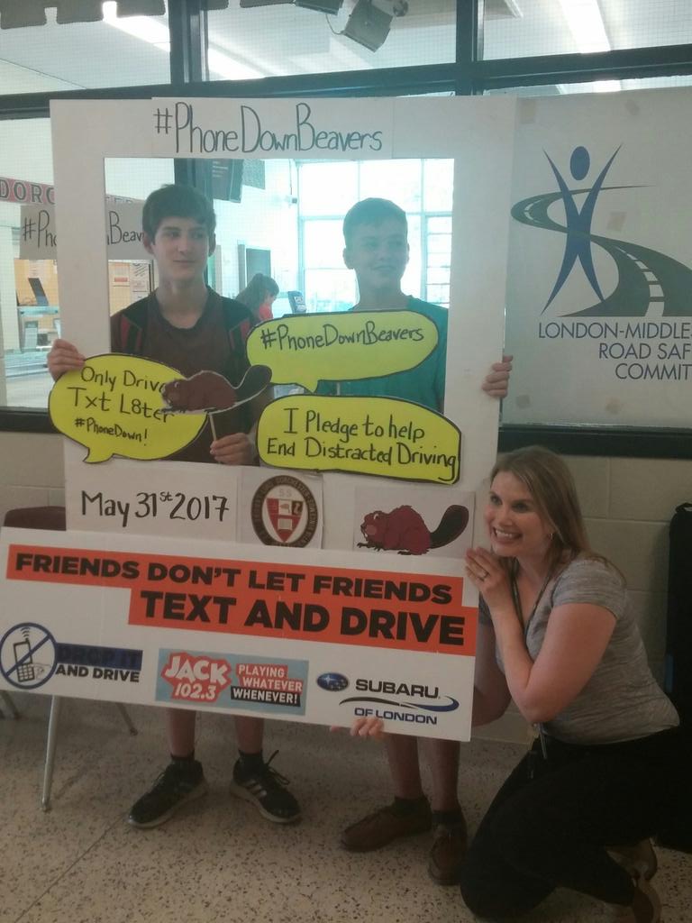 JoshFieldSN's tweet photo. Lord Dorchester Secondary distracted driving event with LMRSC, IMPACT &amp; Jack FM #phonedownbeavers #phonedown #jack1023 https://t.co/va9Cp9Szp3