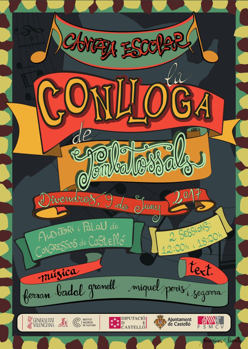 Les nostres escoles, el pròxim 9 de juny, participen en la representació de La Conlloga de Tombatossals. No hi falteu!!