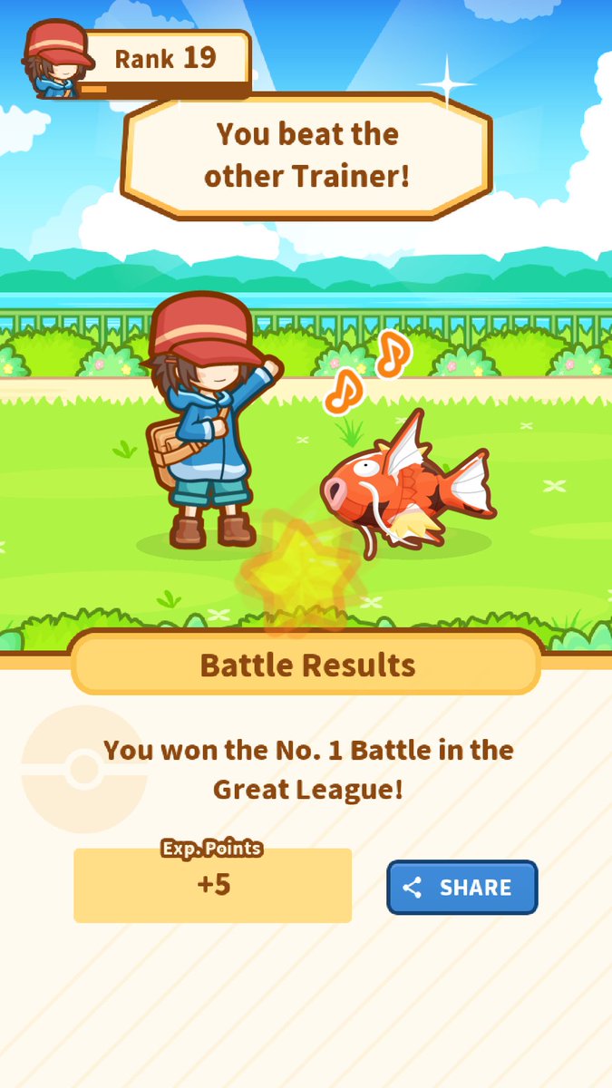 Thor2057's tweet photo. Take that!
My precious Kind York 
jumped 40.32 m and won! #Magikarp https://t.co/LmrhwKQ0j2 https://t.co/TfLHYE5XE7