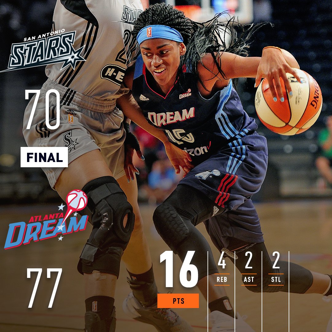 WNBA's tweet photo. Tiffany Hayes drops 16 PTS and grabs 4 REB to lead the @AtlantaDream to victory!

#WatchMeWork https://t.co/6vqjSQhfc2
