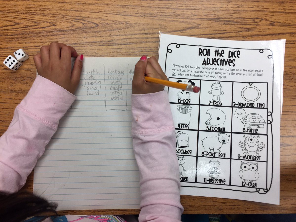 MrsDagis's tweet photo. Practicing adjectives with a fun little game https://t.co/j3w6kX0yzQ