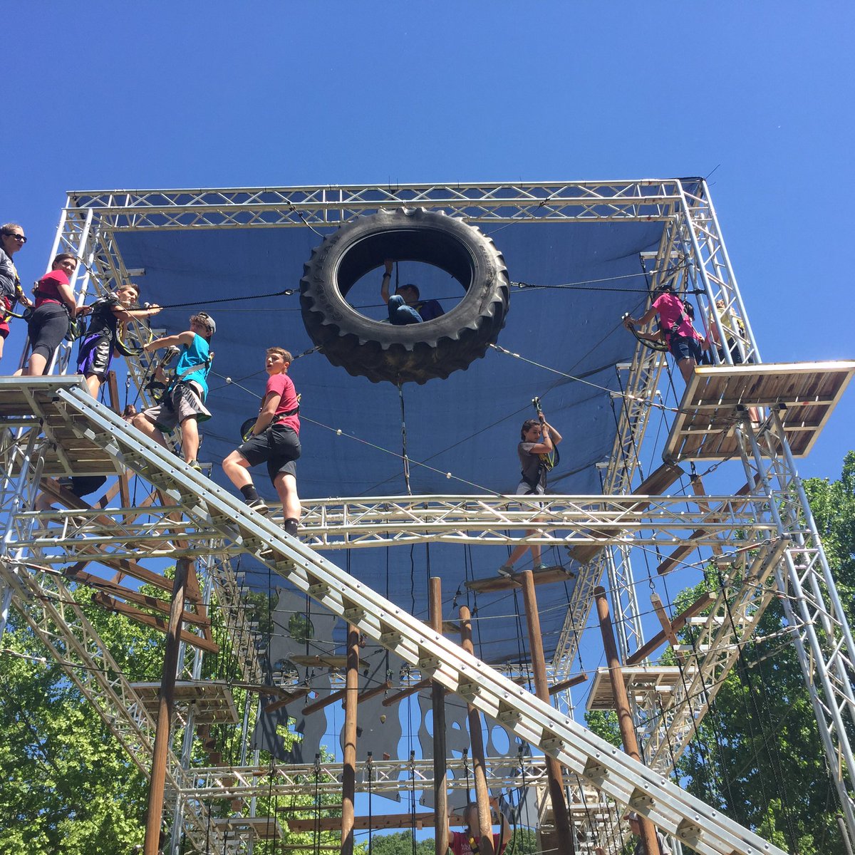 Granville Christian Academy out for some fun on the #challengecourse , thanks for coming out! #norman #ohioadventures #GCA