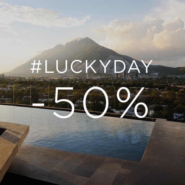 ¿Antojo de machaca? 
Solo hoy hasta -50% en todas nuestras tarifas. 
Reserva al 01 800 400 8484 #LuckyDay