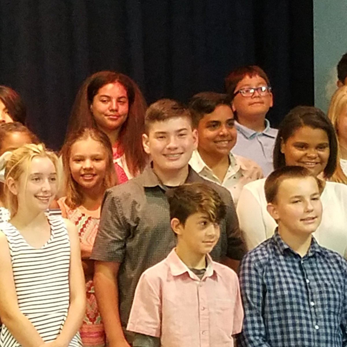 RobotTiger1's tweet photo. Standing proud with my graduating class @BCEBobcat.  Off to Middle School next school year. 💼💼💼  #MovingUp https://t.co/UQFUYSOZln
